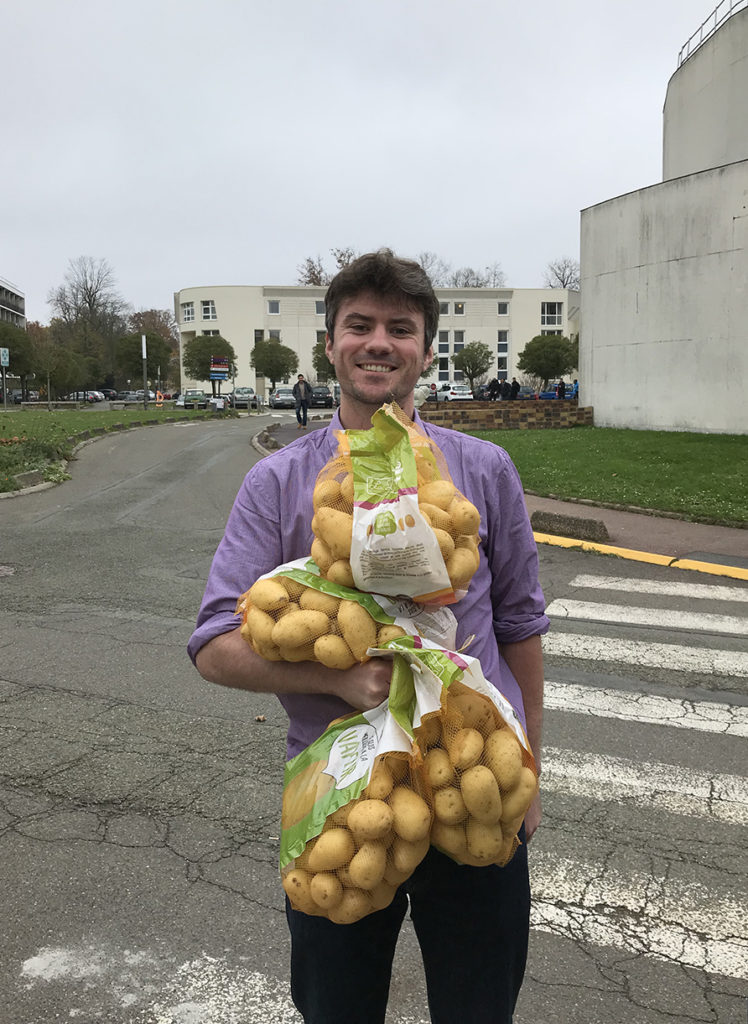 MBA Council President has potatoes ready for mashing
