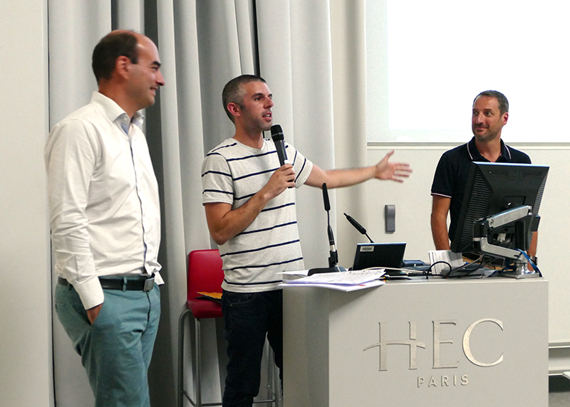 HEC Paris MBA student Ziv Ilan introduces the Fintech judges